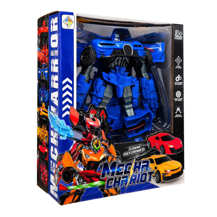 Дитяча іграшка Трансформер HY-3344(Blue) робот 18 см+машина Bambi