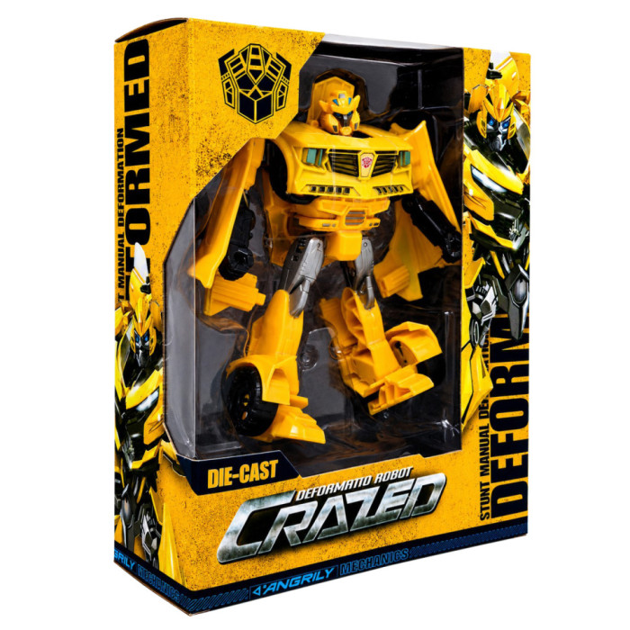 Дитяча іграшка Трансформер W8840(Yellow) пластик, робот 19 см+машина Bambi