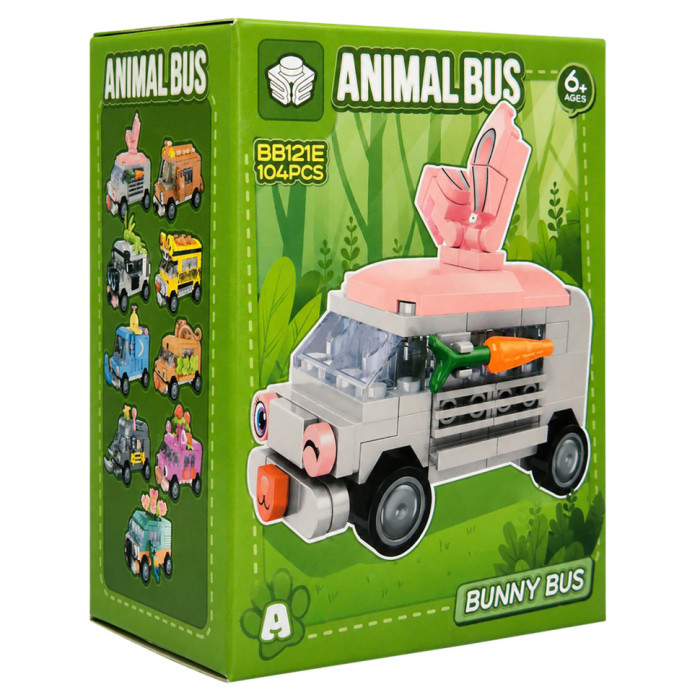 Дитячий конструктор Bunny Bus BB121E-A серії "Animal Bus", 104 деталі Bambi