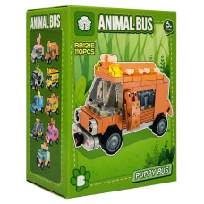 Дитячий конструктор Puppy Bus BB121E-B серії "Animal Bus", 110 деталей Bambi