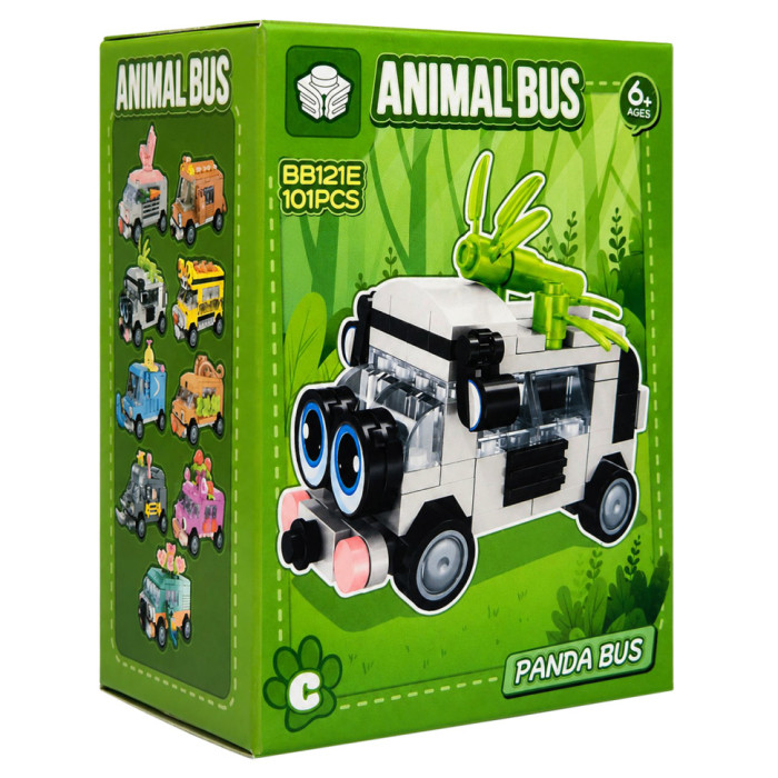 Дитячий конструктор Panda Bus BB121E-C серії "Animal Bus", 101 деталь Bambi