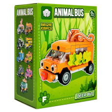 Дитячий конструктор Deer Bus BB121E-F серії "Animal Bus", 105 деталей Bambi