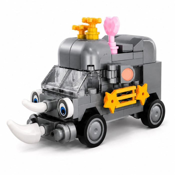 Дитячий конструктор Rhino Bus BB121E-G серії "Animal Bus", 104 деталі Bambi