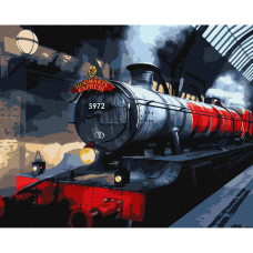 Картина за номерами "Harry Potter: Гоґвортський експрес" KHO5210 з фарбами металік 40x50 см Идейка