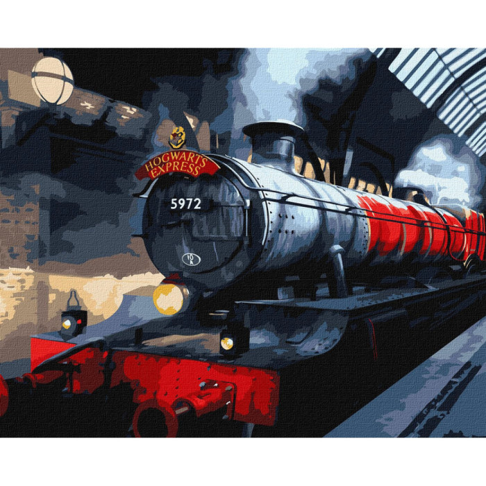 Картина за номерами "Harry Potter: Гоґвортський експрес" KHO5210 з фарбами металік 40x50 см Идейка
