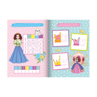 Багаторазова книга завдань для дівчаток Princess Playbook LS-04-02 з маркером Апельсин