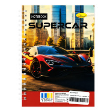 Блокнот для записів Supercar АП-1708-7 А5, 80 аркушів, пружина збоку Апельсин