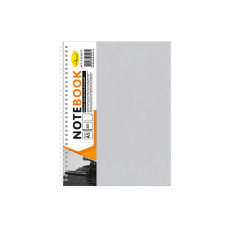 Блокнот для записів А5 Б-БП5-60, 60 аркушів, пружина збоку Сірий Апельсин