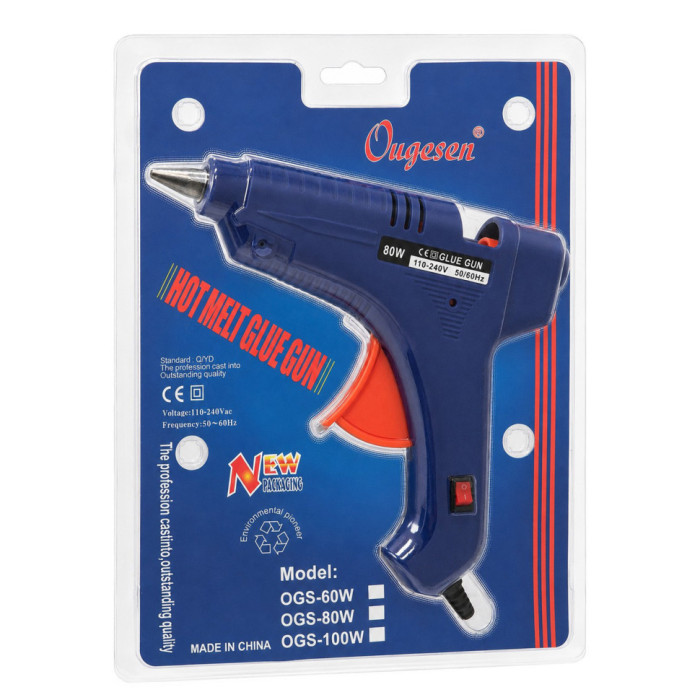 Пістолет клейовий "Hot melt" IMG4818(Blue) 60W, 1,1 см, з перемикачем Josef Otten