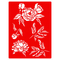 Трафарет багаторазовий "Peony garden #417" FDTR 417, 15x20 см Fabrika Decoru