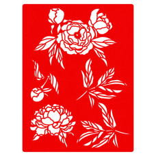Трафарет багаторазовий "Peony garden #417" FDTR 417, 15x20 см Fabrika Decoru
