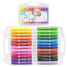 Набір фломастерів "Water color pen" 229-24(Blue) 24 кольори, у пластиковому боксі Bambi