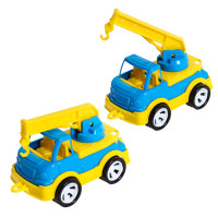 Дитяча іграшка кран "Mini Matik" 002/5BMS(Blue) рухлива стріла крана, 13,5 см Bamsic