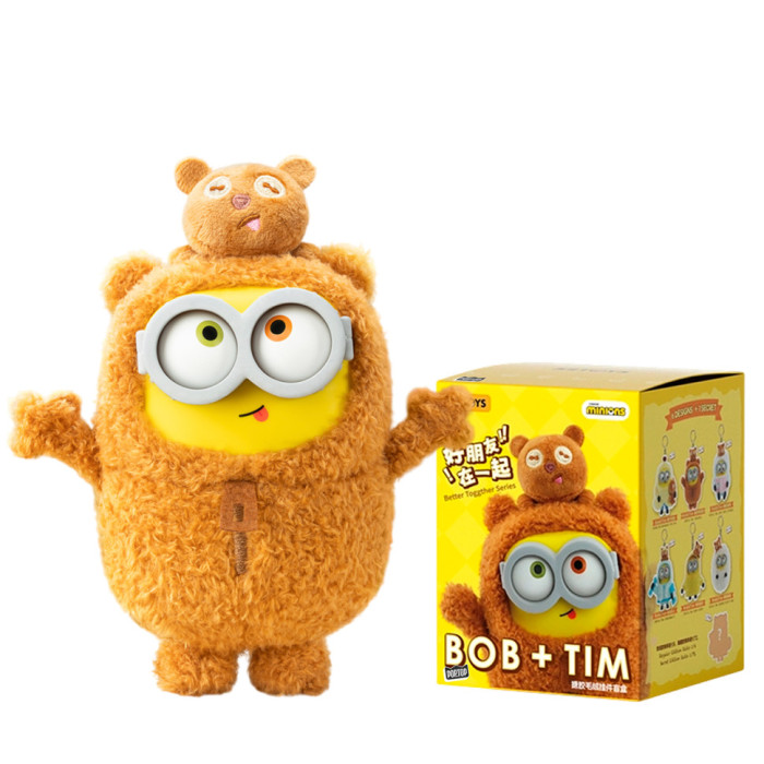 Колекційна м'яка іграшка з кільцем Посіпаки Pop Top 52Toys 25ZB301XHRTJ001 серії Bob & Tim Pop Top