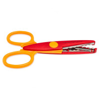 Ножиці дитячі "Craft" 1606A(Red-Orange) з фігурним лезом Bambi