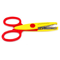 Ножиці дитячі "Craft" 1606A(Yellow-Red) з фігурним лезом Bambi
