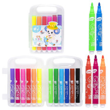 Набір фломастерів "Water color pen" 229-12(Blue) 12 кольорів, у пластиковому боксі Bambi