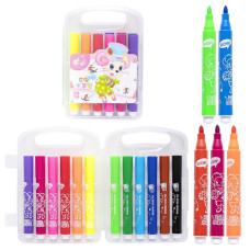 Набір фломастерів "Water color pen" 229-12(Pink) 12 кольорів, у пластиковому боксі Bambi