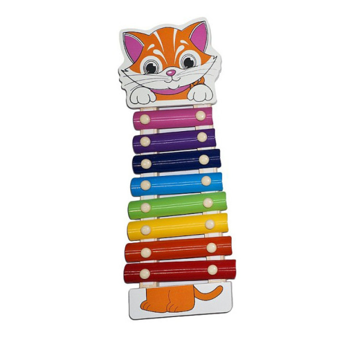 Дитяча іграшка Ксилофон MD0712 дерев'яний Котик TREE TOYS