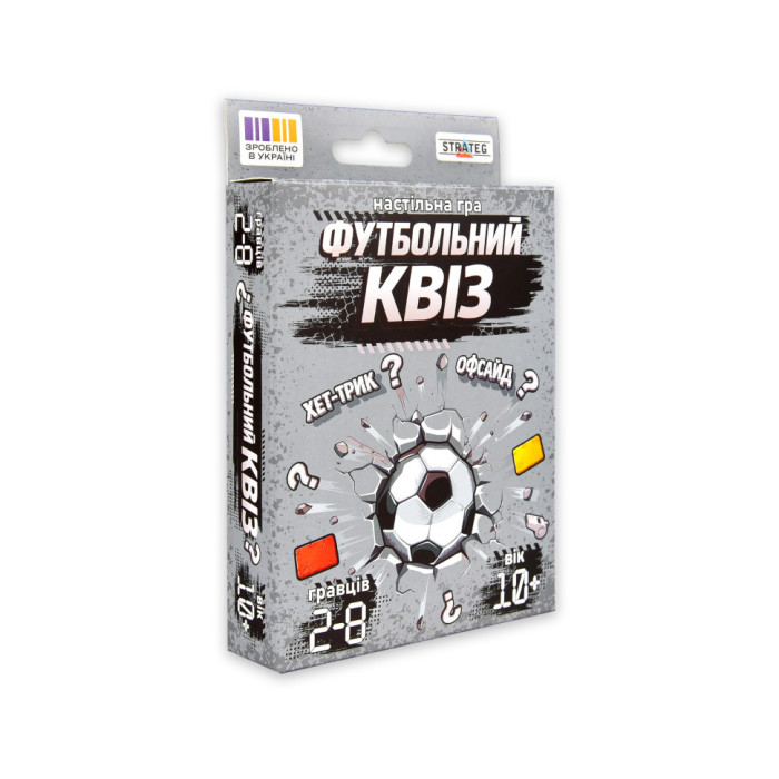 Карткова гра "Футбольний квіз" 31205ST 55 карток Strateg