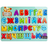 Дерев'яний пазл-вкладиш "Абетка-зелена" 3240-04-004, 29х39 см VLADICO