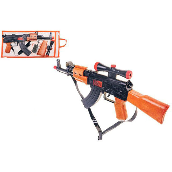 Іграшковий автомат тріскачка з іграшковою гранатою 810GG Golden Gun