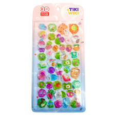 Набір 3D-наліпок "Тікі котики в саду" Tiki Wiki 25ESE009-10 серії Crystal Tiki Wiki