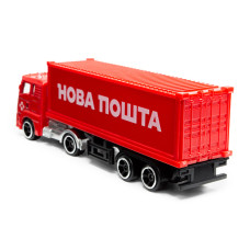 Автомодель колекційна Фура "Нова Пошта" TechnoDrive 250416CG масштаб 1:64 TechnoDrive