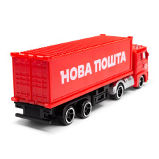 Автомодель колекційна Фура "Нова Пошта" TechnoDrive 250416CG масштаб 1:64 TechnoDrive