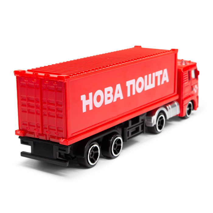 Автомодель колекційна Фура "Нова Пошта" TechnoDrive 250416CG масштаб 1:64 TechnoDrive