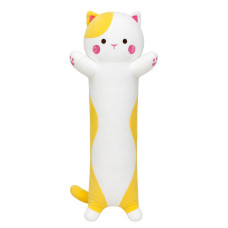 М'яка іграшка антистрес "Кіт батон" K15216, 70 см Жовтий Bambi