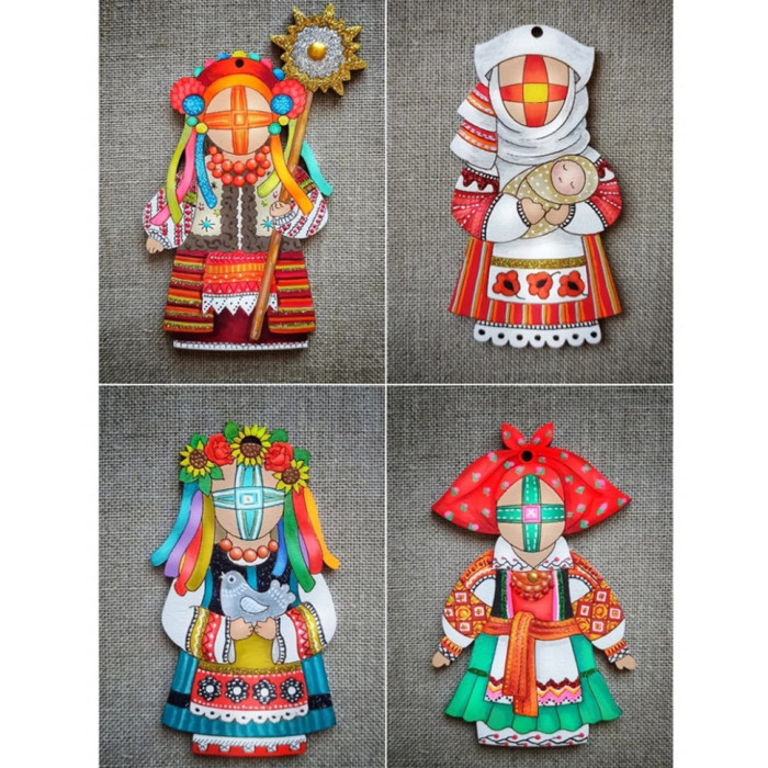 Набір фігурок для розфарбовування та прикрашання "Лялька-мотанка" Motanka-Doll8, 8 штук Bambi