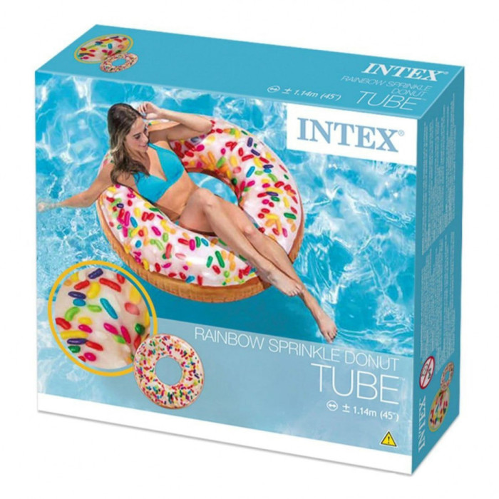 Надувний круг Пончик 56263 з ремкомплектом Intex