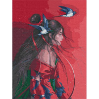 УЦІНКА! Картина за номерами "Небесна принцеса"©lesya_nedzelska_art Ідейка KHO4953-UC, 40х50 см