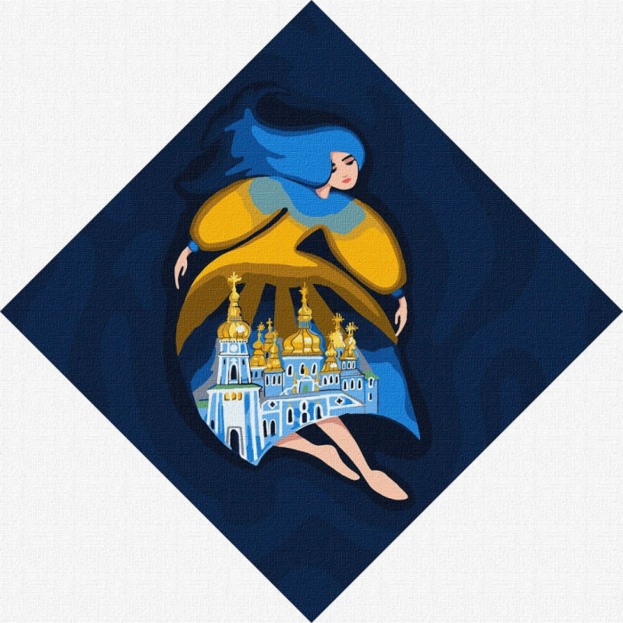 УЦІНКА! Картина за номерами "Берегиня Михайлівська"Ідейка KHO4915-UC, 30х30 см