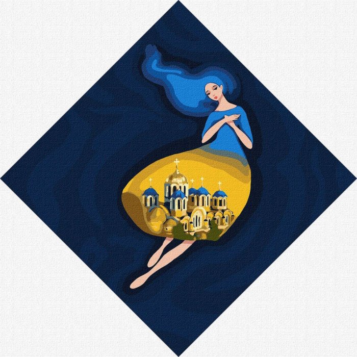 УЦІНКА! Картина за номерами "Берегиня Володимирська"Ідейка KHO4913-UC, 30х30 см