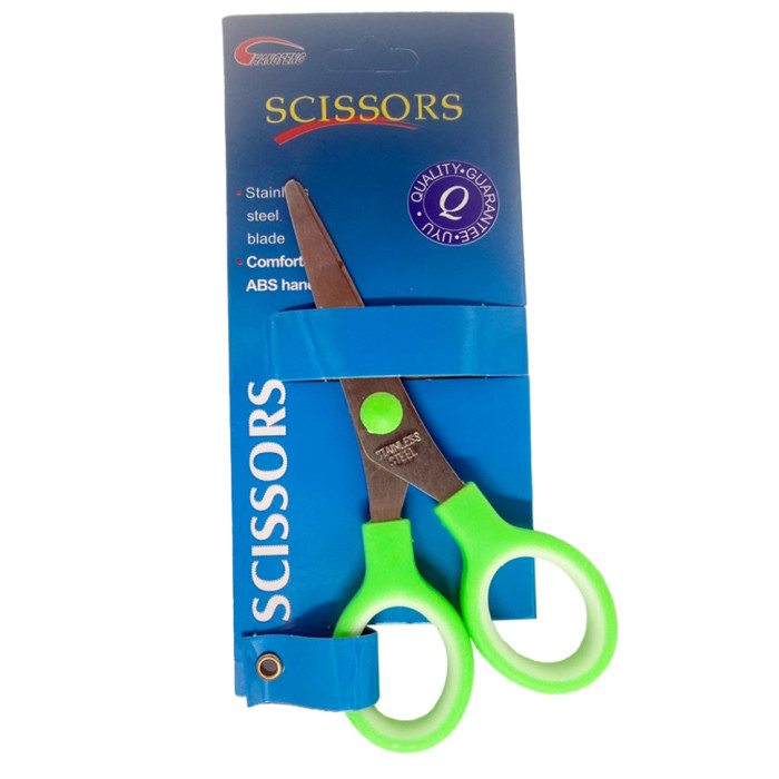 Канцелярські ножиці №5 Scissors "C" 89466(Green) 13 см Bambi