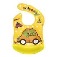Дитячий слинявчик "Трактор" MGZ-0602(Orange Car) зі знімною кишенькою Megazayka