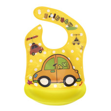 Дитячий слинявчик "Трактор" MGZ-0602(Orange Car) зі знімною кишенькою Megazayka