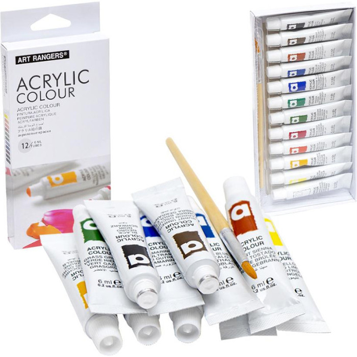 Набір акрилових фарб "Art Rangers Acrylic" PA31.12006.A 6 мл, 12 кольорів Bambi