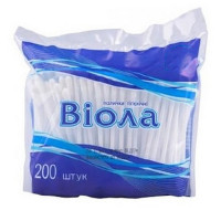 Гігієнічні ватні палички "Віола" VP-KK-200, 200 шт Bambi