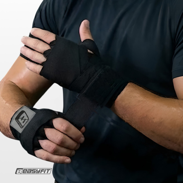 Бінти для боксу EasyFit EF-0374-30-bk, Classic Wrap, чорний 3 м EasyFit