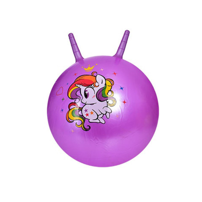 Дитячий м'яч для фітнесу MS 3397(Violet) з ручками 55 см, 400 г Bambi