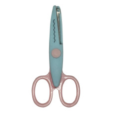Дитячі ножиці 80685(Turquoise-Pink) з фігурним лезом Bambi