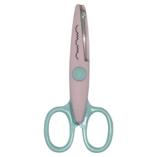Дитячі ножиці 80685(Pink-Turquoise) з фігурним лезом Bambi