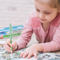 Дитяча розмальовка "Peppa Pig: Прогулянка з родиною" 200184 великий формат 70×16 см DoDo Toys