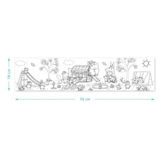 Дитяча розмальовка "Peppa Pig: Прогулянка з родиною" 200184 великий формат 70×16 см DoDo Toys