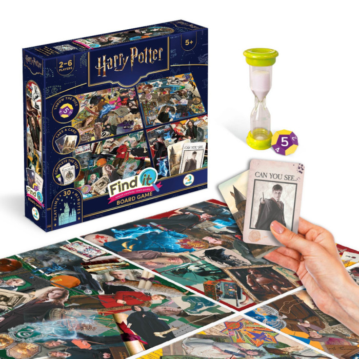 Дитяча настільна гра "Find it: Harry Potter" 200585 4 двосторонні поля 80 ігрових карток 2-6 гравців DoDo Toys
