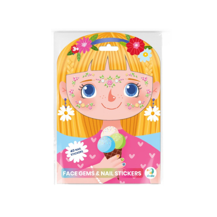Набір страз і наліпок на обличчя та нігті "Квіткова фея" 300856 DoDo Toys