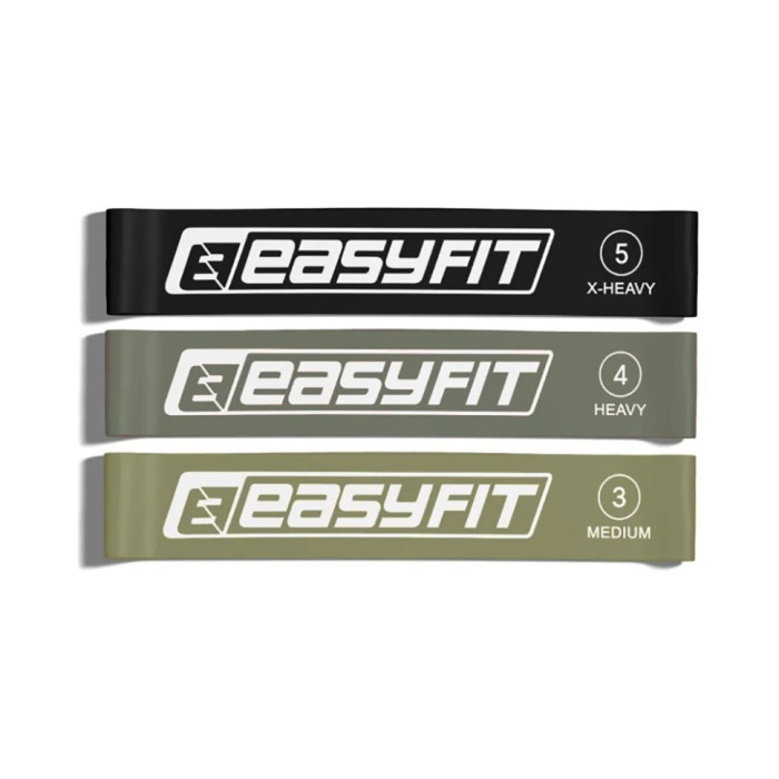 Гумки для фітнесу MonoBand EF-1812-GY 5-15 кг, набір 3 шт EasyFit